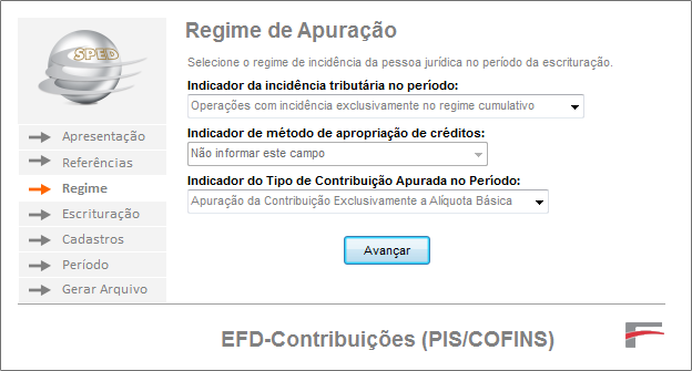 Regime do EFD-Contribuições