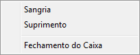 Opções de Sangria e Suprimento