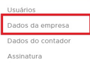 Configurações - Dados da Empresa