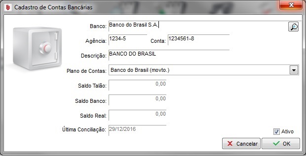 Cadastro do Banco do Brasil com agência e conta Cadastro do Banco do Brasil