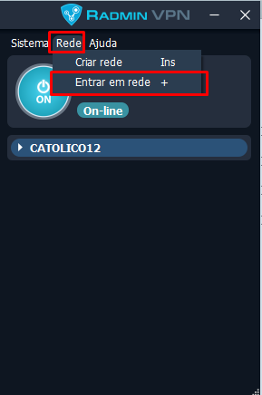 Entrar em rede no Radmin VPN