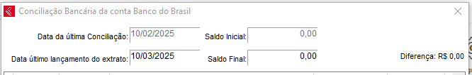 Informar o Saldo Final