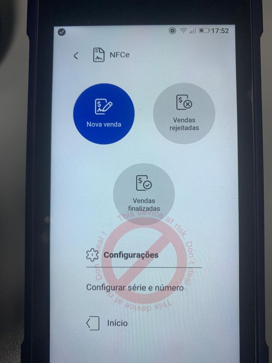Opções da NFC-e no AppsCloud
