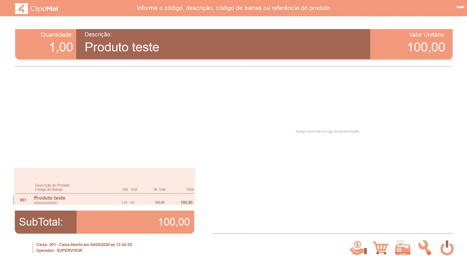Item lançado no documento