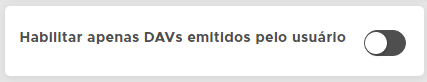 DAVs do usuário logado