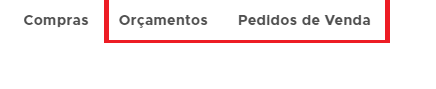 Menu Estoque com Orçamentos ou Pedidos