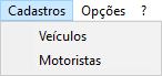 Menu Cadastros