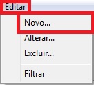 Editar e Novo banco