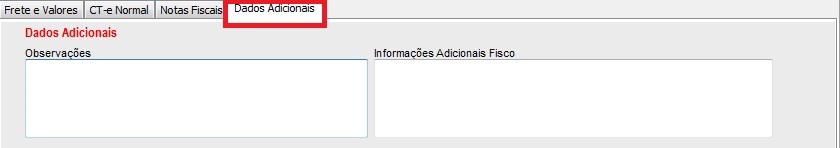 Aba Dados Adicionais