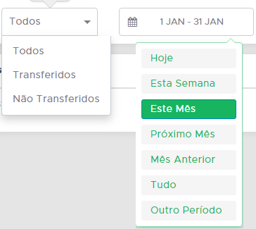 Filtro de transferências