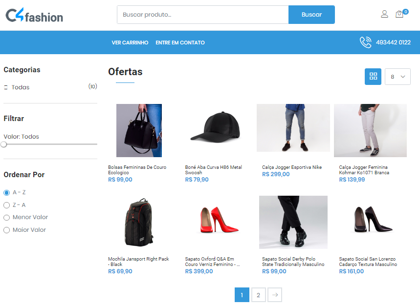 Vitrine do Ecommerce