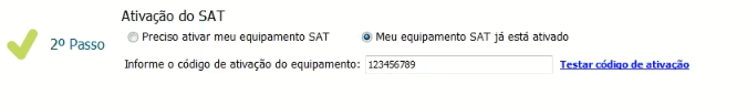 Código de ativação