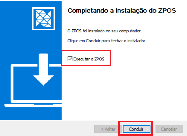 Concluir instalação do ZPOS