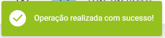 Notificação de sucesso