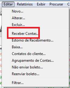 Receber contas