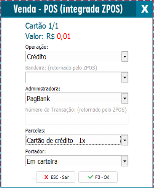 Venda POS integrada ZPOS