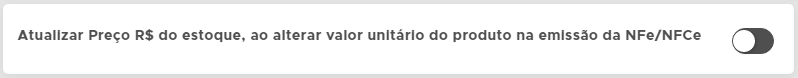 Atualizar preço no cadastro