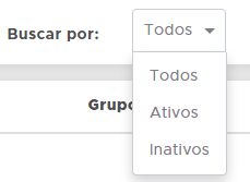 Filtro ativos/inativos