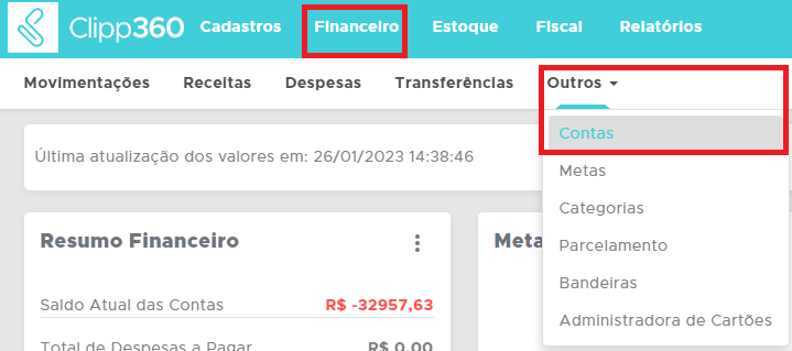 Financeiro Contas