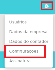 Configurações dos relatórios