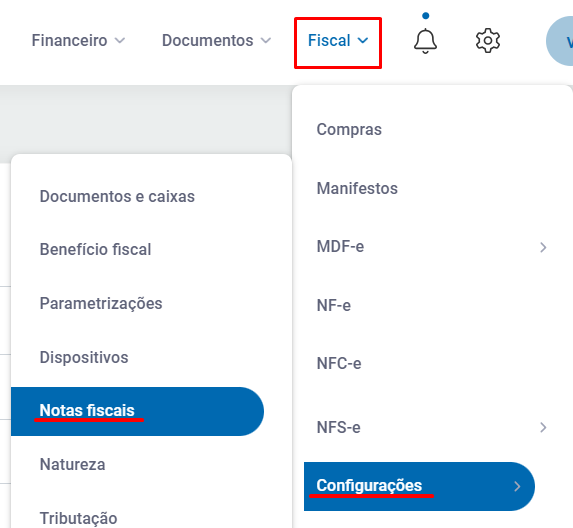 Configurações de Notas Fiscais