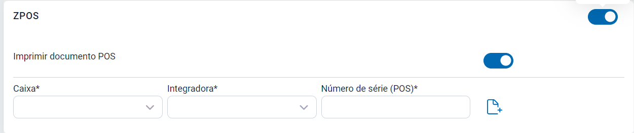 ZPOS marcado como SIM