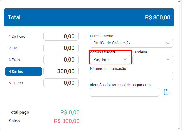 Administradora de cartão PagBank