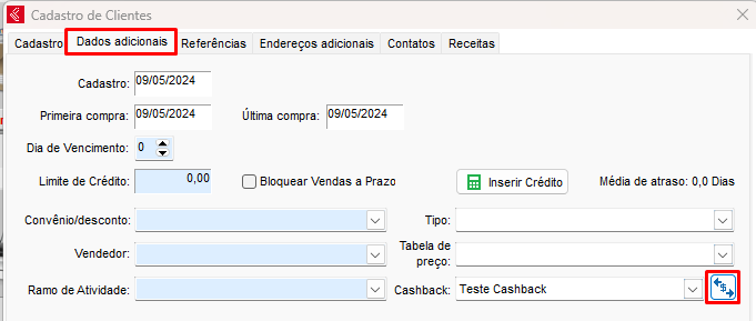 Acesso ao Histórico de Cashback