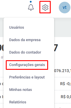 Configurações no ZetaWeb