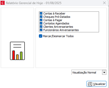Relatório Gerencial de Hoje