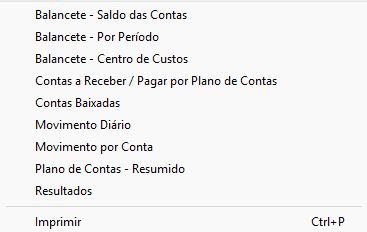 Menu Financeiro - Movimento Diário no ClippPro Menu Movimento Diário