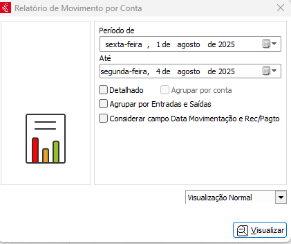 Relatório Movimento Diário por Conta Movimento Diário por Conta
