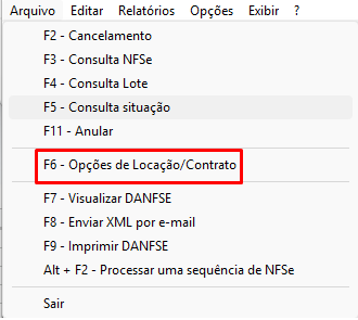 Opções de Locação e Contrato