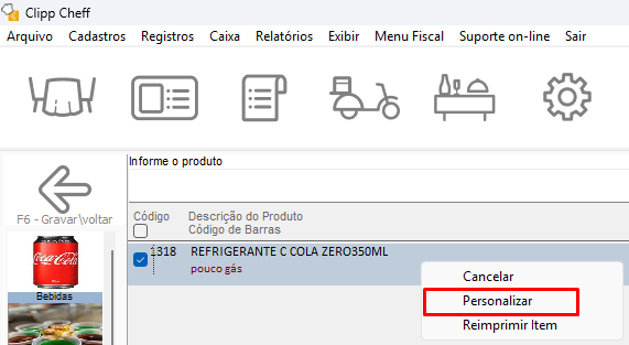 Personalizar produto
