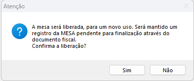 Liberar mesa