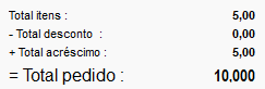 Total da Venda Rápida