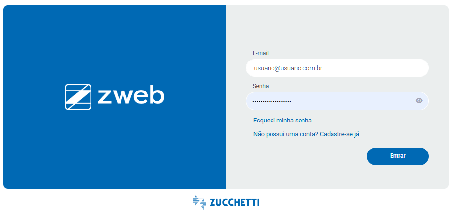Login do novo usuário