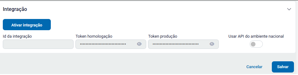 Ativar integração da NFSe