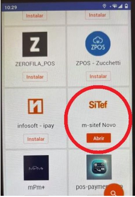 App M-SiTef Novo na maquininha