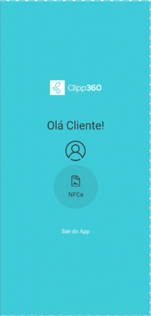 Opção NFC-e na tela inicial do AppsCloud Opção NFC-e