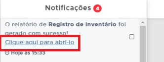 Notificação do inventário