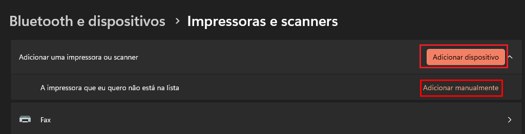Adicionar manualmente