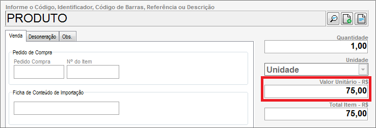 Promocional na NFe