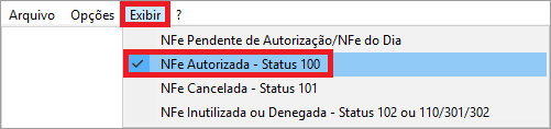NFe Autorizada Status 100