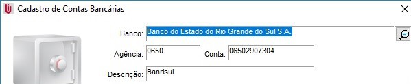 Agência e conta do Banrisul