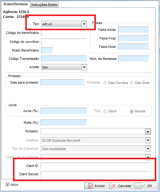 Client ID e Client Secret do Inter