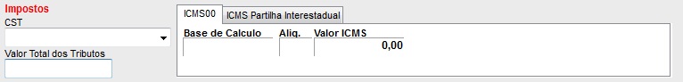 Informações de Impostos no rodapé do CT-e