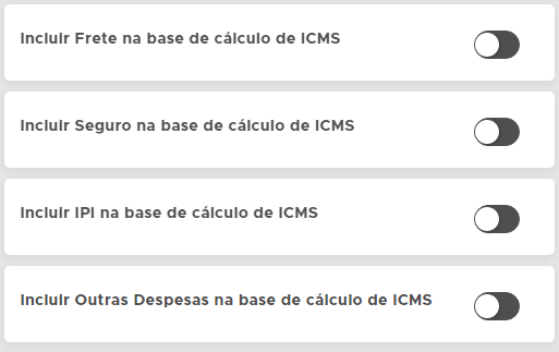 Base de cálculo do ICMS