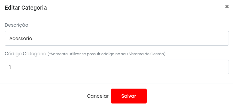 Editar categoria