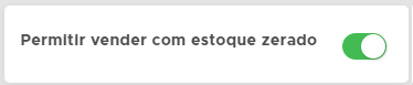 Opção para emitir venda sem estoque